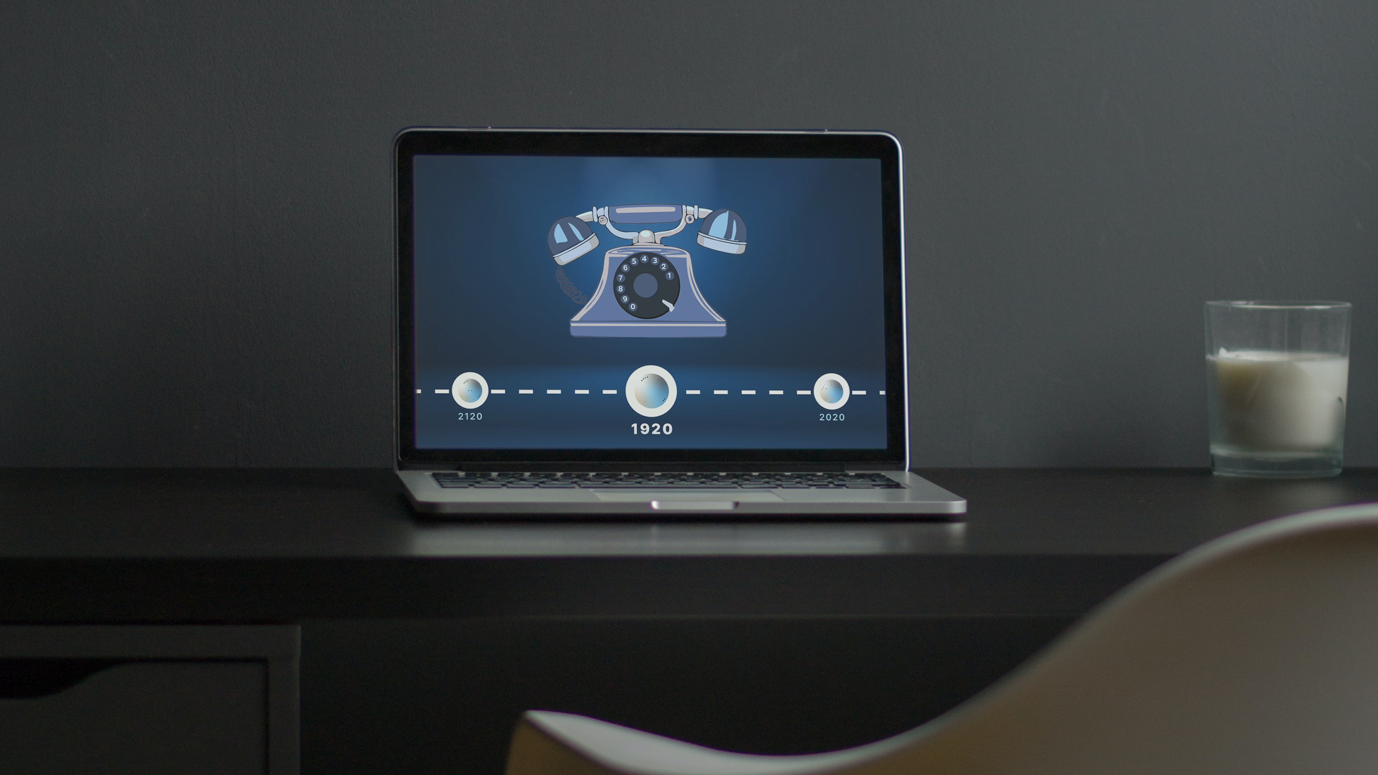 Mockup beeld laptop op bureau