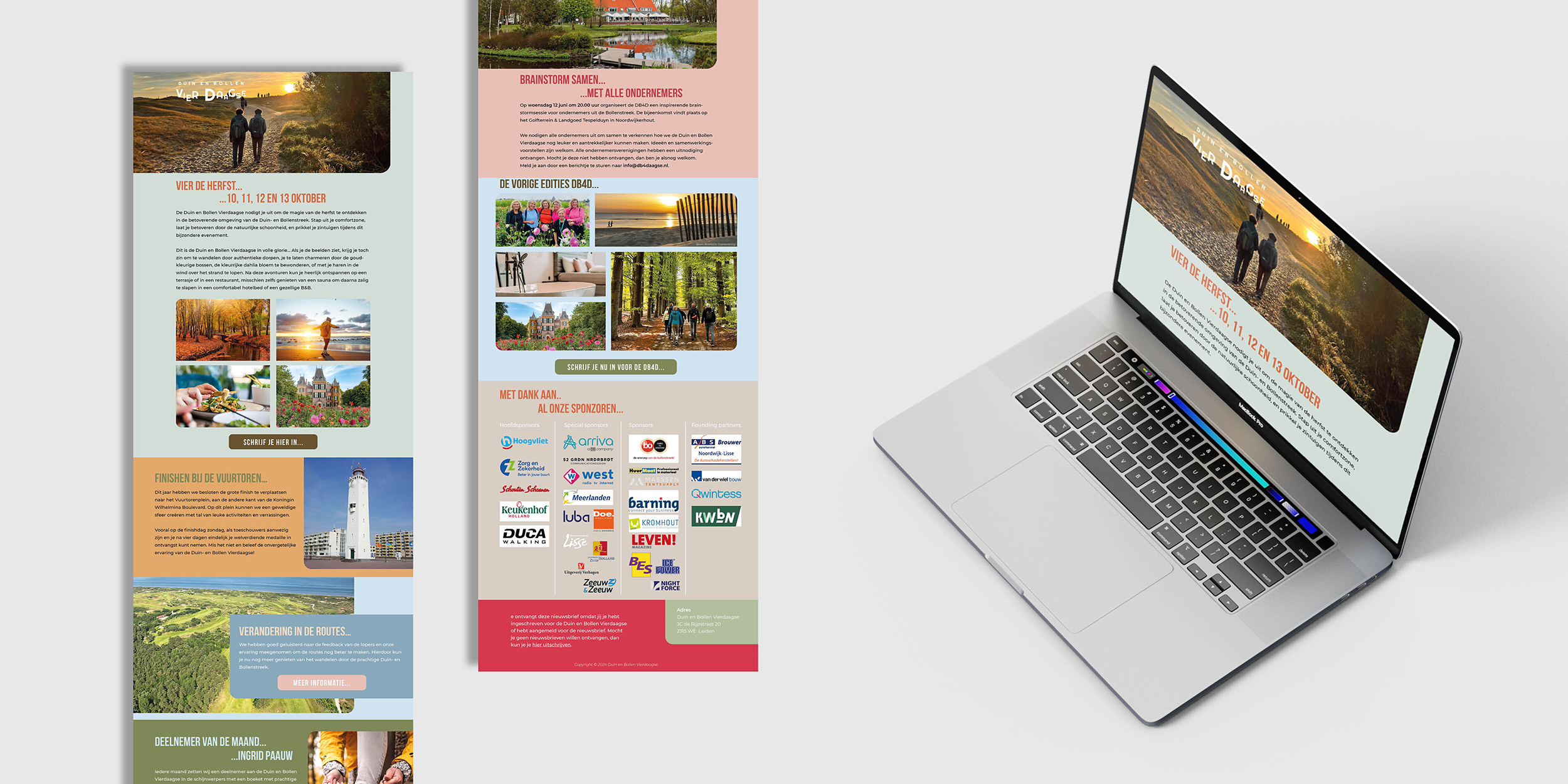 Duin en Bollen Vierdaagse nieuwsbrief voorbeeld