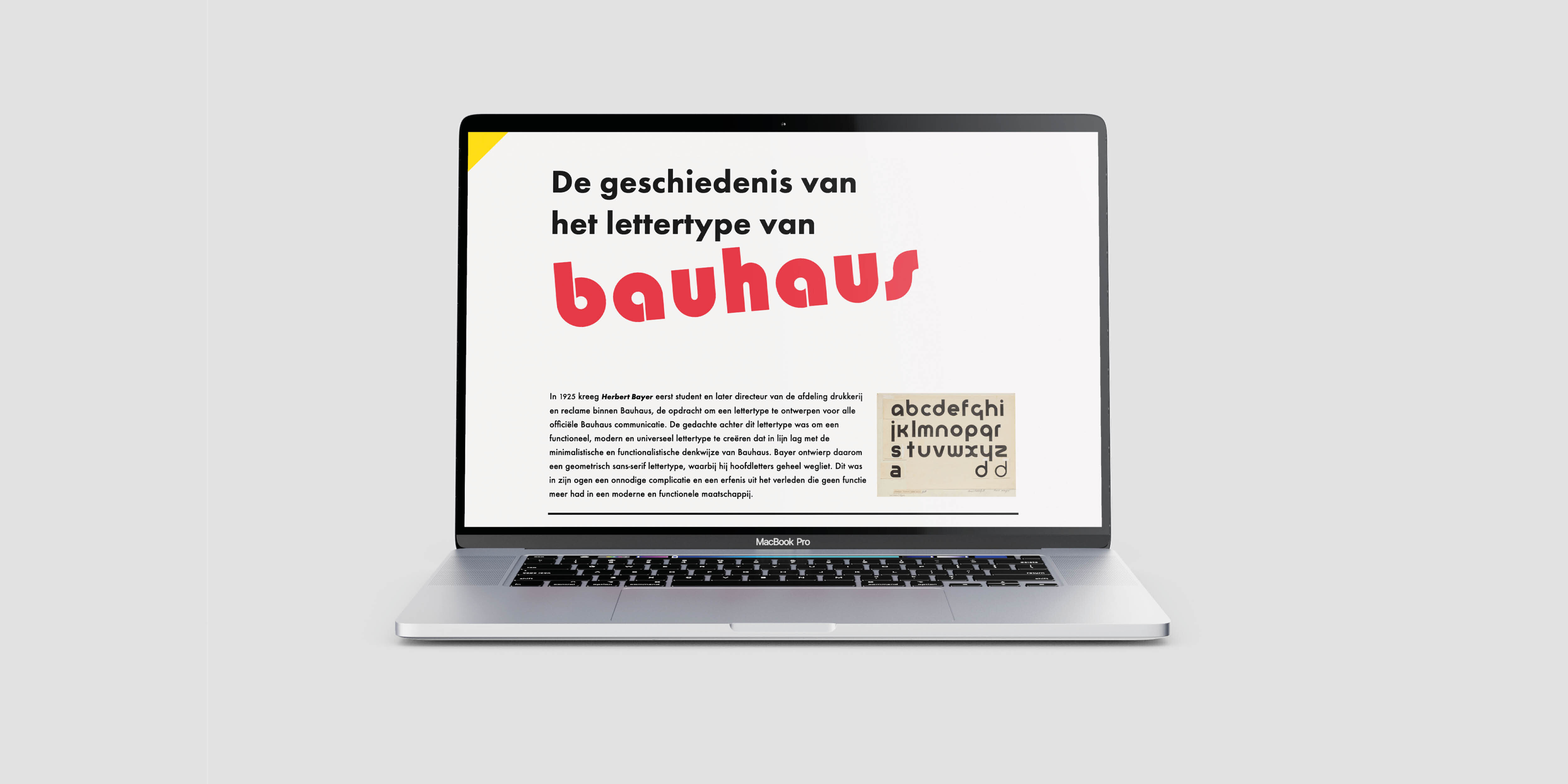 Typografie mockup website beeld